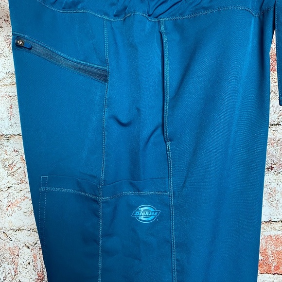 Dickieʻs Womenʻs Petite Blue Elastic Drawstring Waist Cargo Scrub Pants Small - Picture 6 of 6